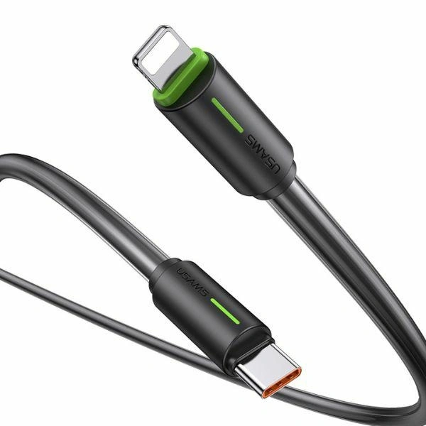 USAMS YU Series USB-C / Lightning cable 30W 1m black