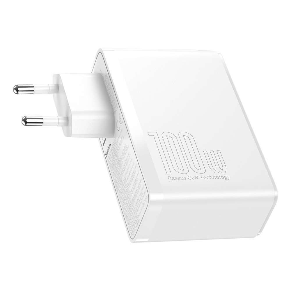 Baseus GaN2 Pro fast wall charger 100W USB / USB Typ C Quick Charge 4+ Power Delivery white (CCGAN2P-L02)