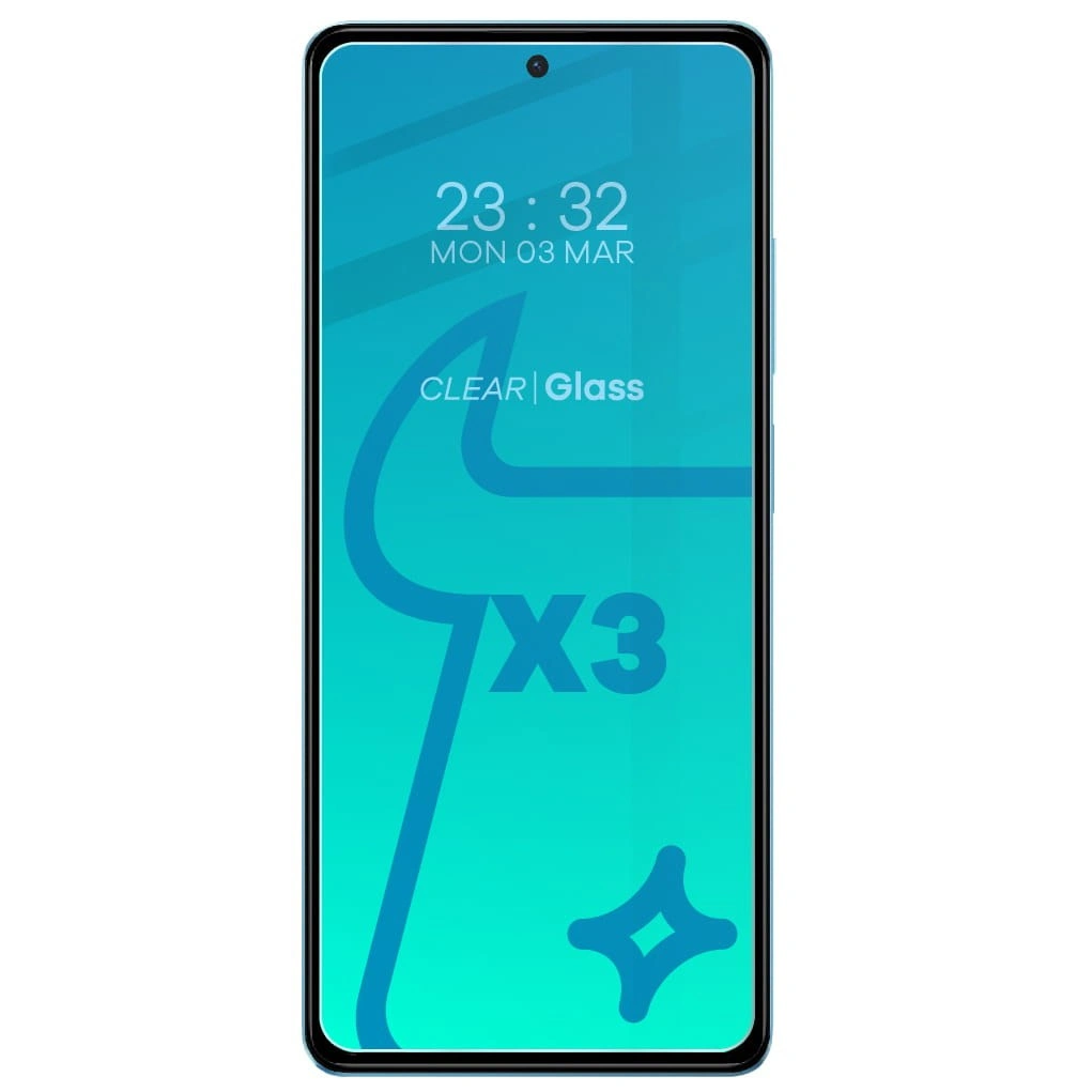 BIZON Clear 2 3x screen glass + camera glass Poco X5 Pro