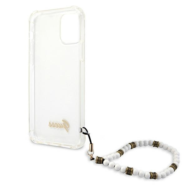 Guess GUHCP12LKPSWH Apple iPhone 12 Pro Max Transparent hardcase White Pearl