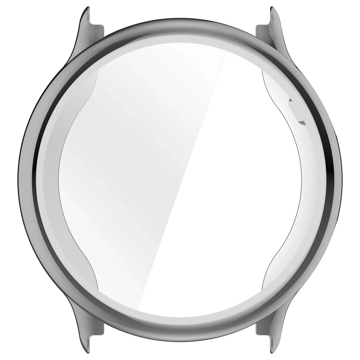 Etui z osłoną ekranu Bizon Case Watch Felipe do Garmin Vivoactive 6 srebrne