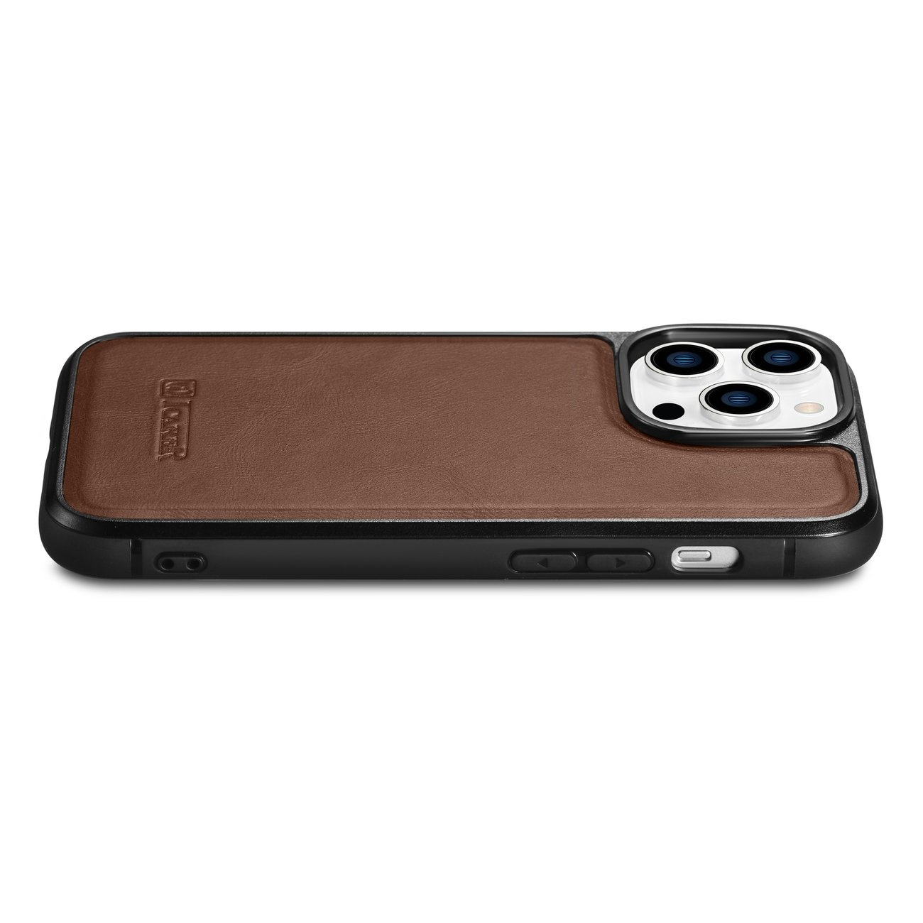 iCarer Leather Oil Wax MagSafe Apple iPhone 14 Pro Max brown