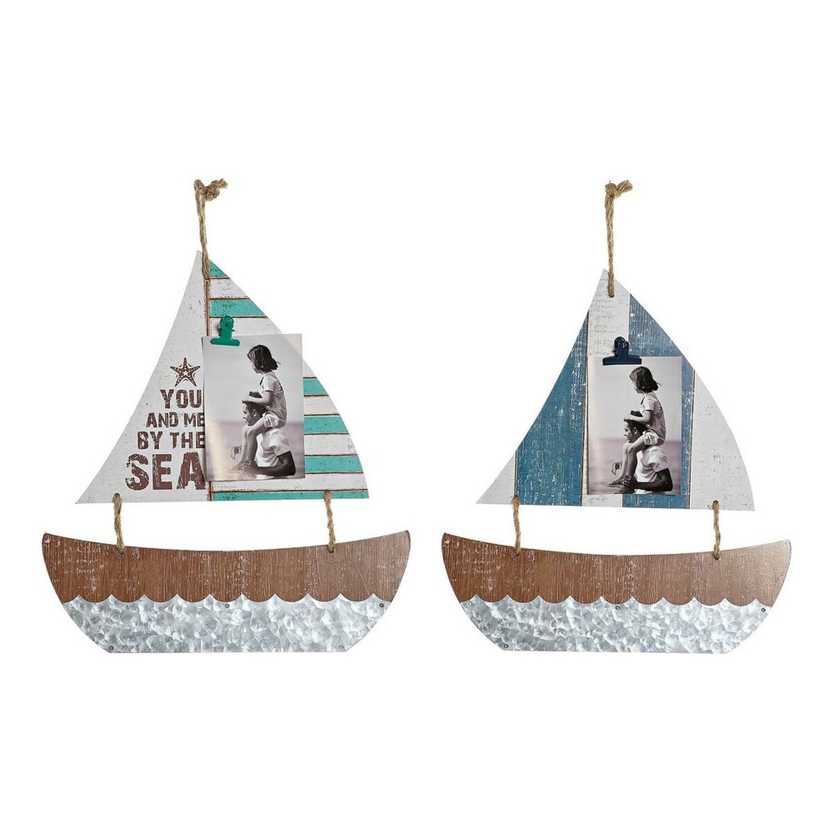 Hanging decoration DKD Home Decor Candle maker 40 x 2 x 43 cm Brown Multicolour Mediterranean (2 Units)