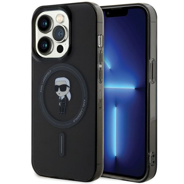 Karl Lagerfeld KLHMP15LHFCKNOK Apple iPhone 15 Pro hardcase IML Ikonik MagSafe black