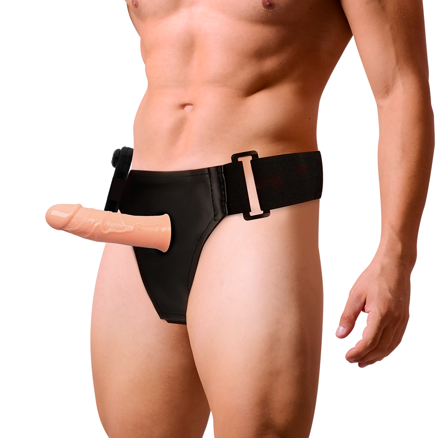HARNESS ATTRACTION - GREGORY HOLLOW RNES WITH VIBRATOR 16.5 X 4.3CM