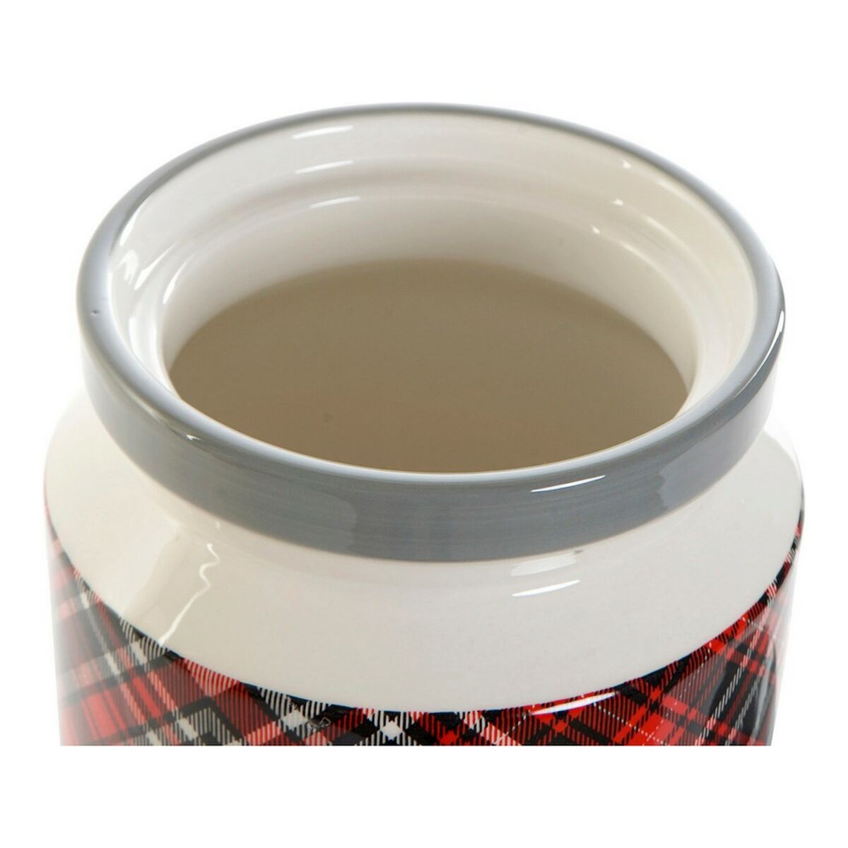 Tin DKD Home Decor Red Black Grey Dolomite 15 x 15 x 22 cm