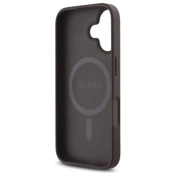 Guess GUHMP16SP4SM4MW Apple iPhone 16 hardcase 4G Small Classic MagSafe brown