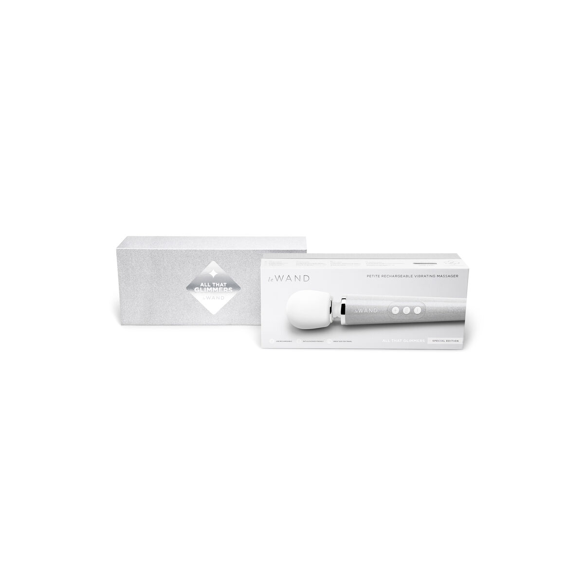 Vibrator Le Wand All That Glimmers Set White Vibrator Le Wand All That Glimmers Set White