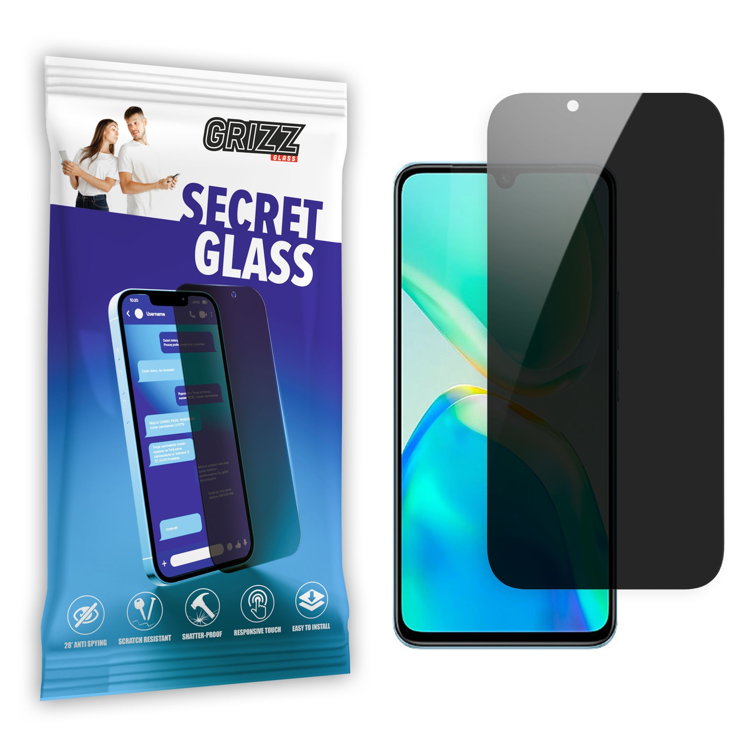 GrizzGlass SecretGlass Vivo S15e