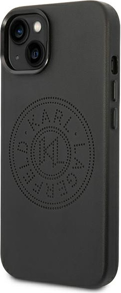 Karl Lagerfeld KLHCP14MFWHK Apple iPhone 14 Plus hardcase black Leather Perforated Logo