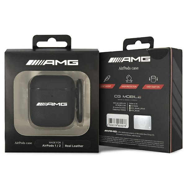 Mercedes AMG AMA2SLWK Apple AirPods cover black Leather