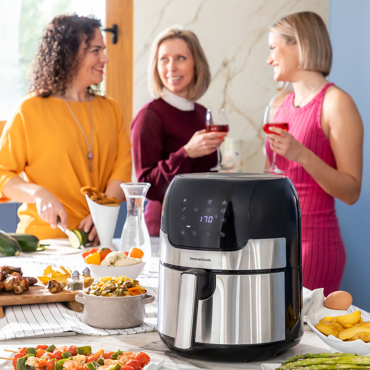 No-Oil Fryer InnovaGoods Fryinn 3500 Black Stainless steel 1400 W 3,5 L No-Oil Fryer InnovaGoods Fryinn 3500 Black Stainless steel 1400 W 3,5 L