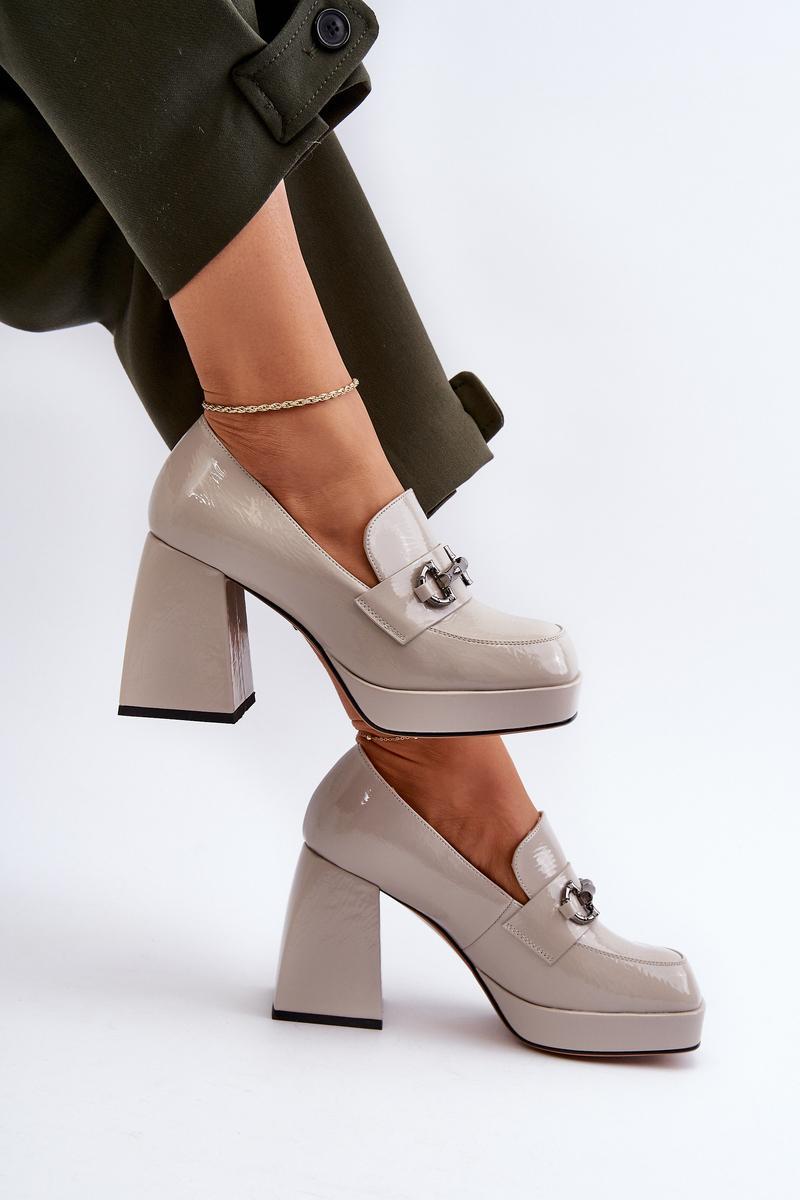  Heeled low shoes model 196315 Step in style  grey