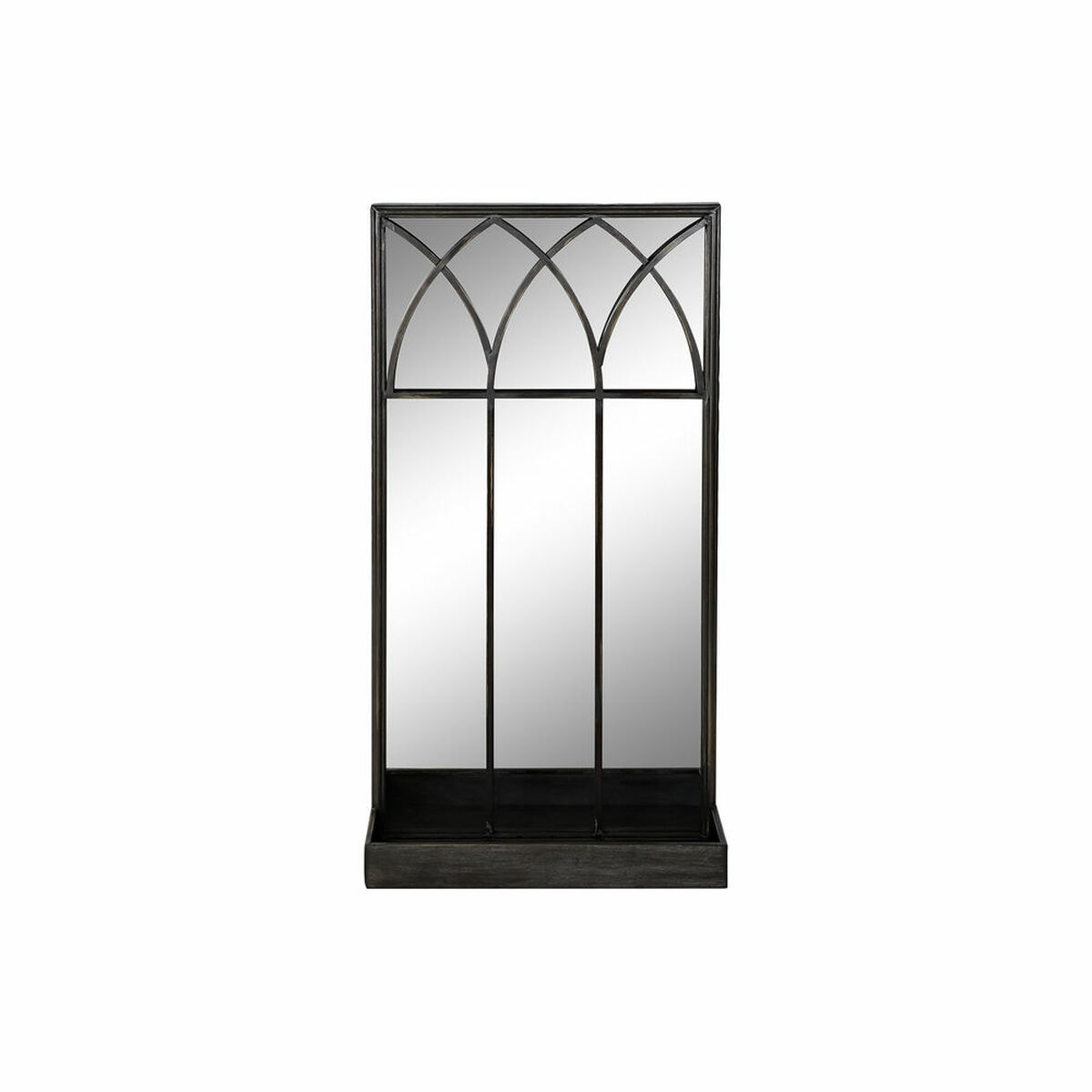Mirror with Mounting Bracket DKD Home Decor Black Metal (40 x 12 x 80 cm)