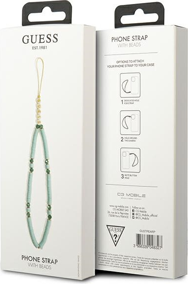 Guess GUSTPEARP Phone Strap blue Heishi Beads