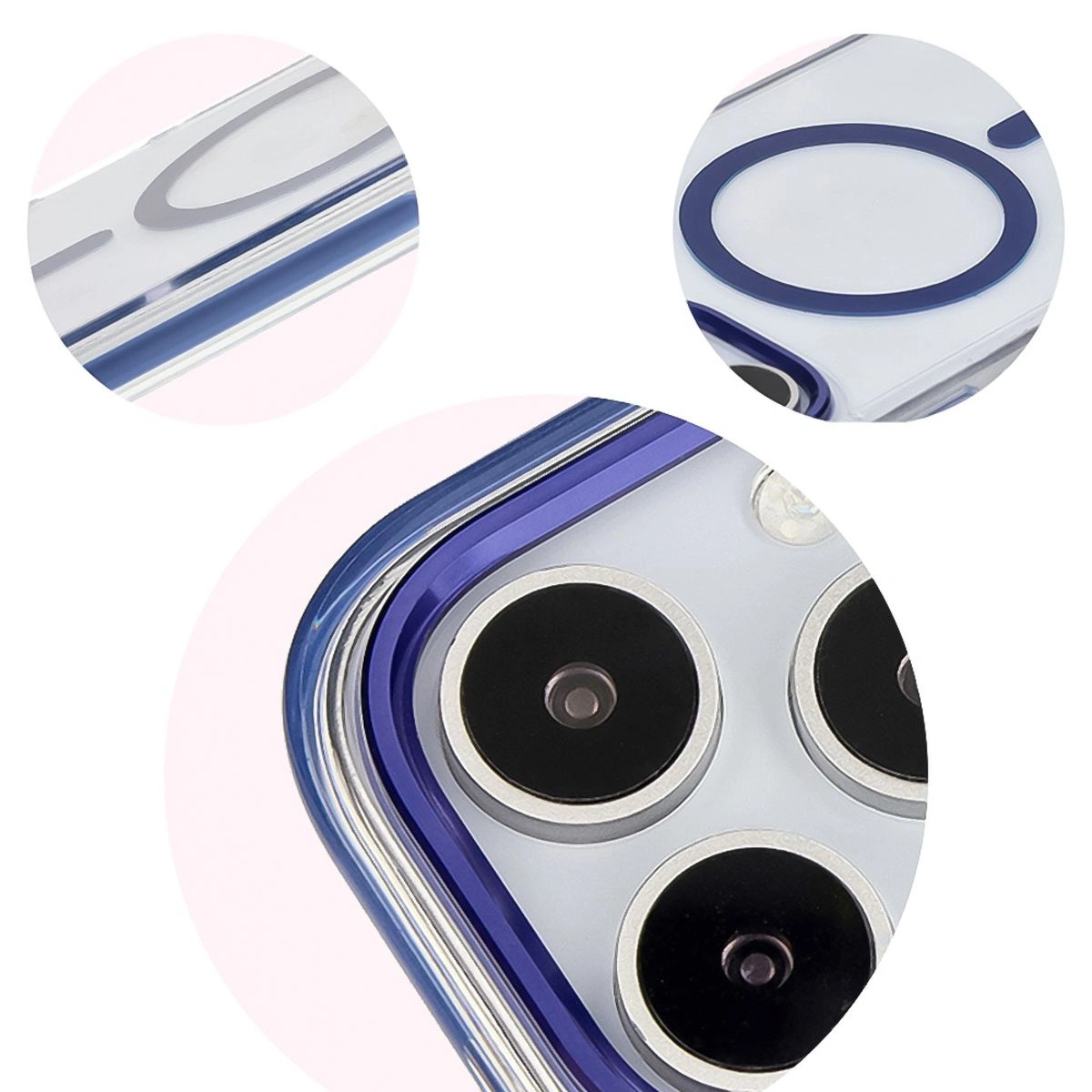 Bizon Case Marco Apple iPhone 16 Pro Max clear with blue frame