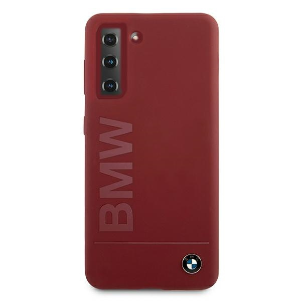 BMW BMHCS21SSLBLRE Samsung Galaxy S21 red hardcase Silicone Signature Logo