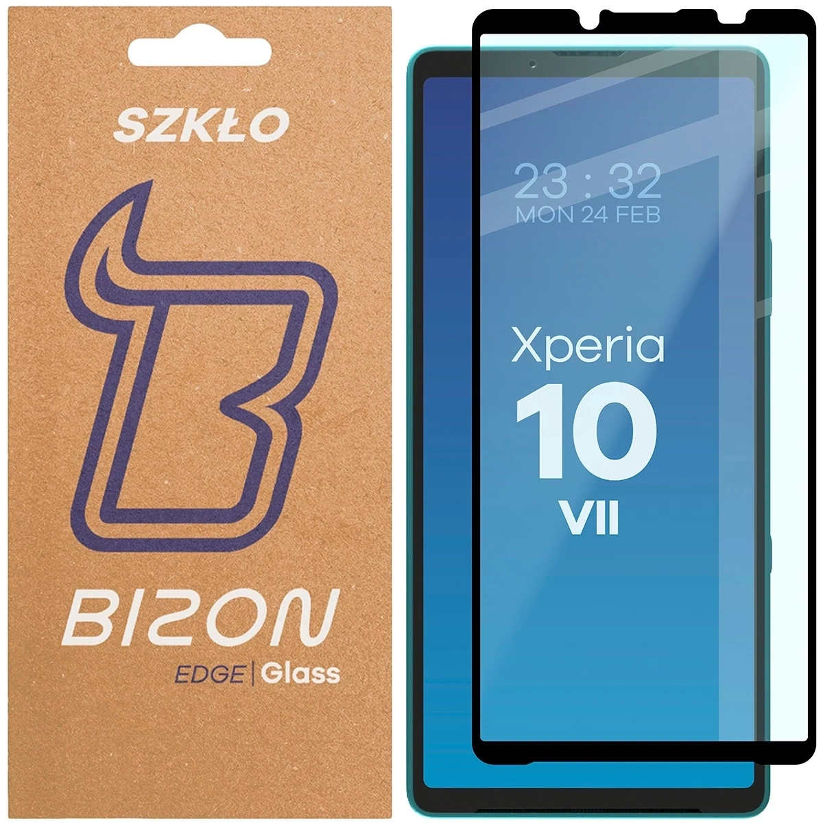 Szkło hartowane Bizon Glass Edge 2 do Sony Xperia 10 VII czarna ramka