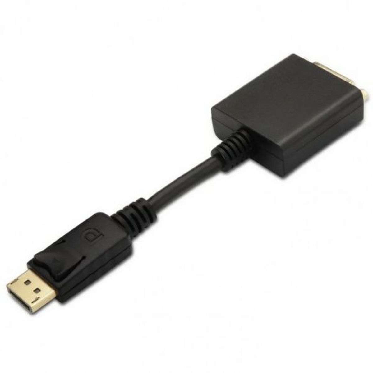 DisplayPort to DVI Cable Aisens Black 15 cm