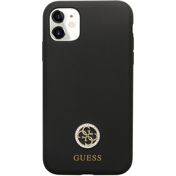 Guess GUHCN614DGPK Apple iPhone 11/XR hardcase Silicone Logo Strass 4G black