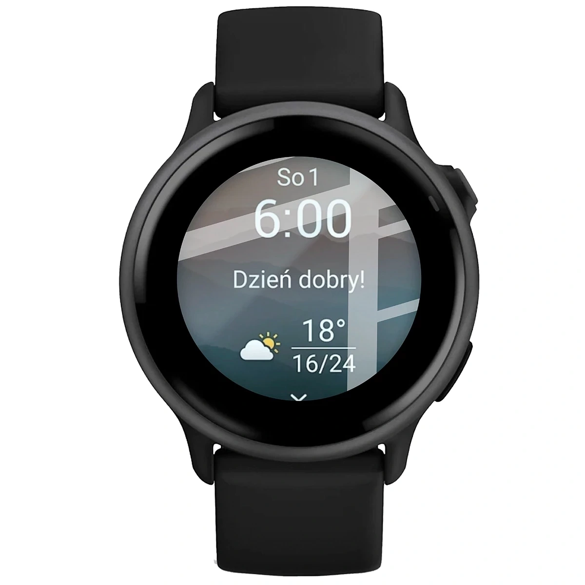Szkło hybrydowe Bizon Glass Watch Edge Hybrid dla Garmin Vivoactive 6 czarne