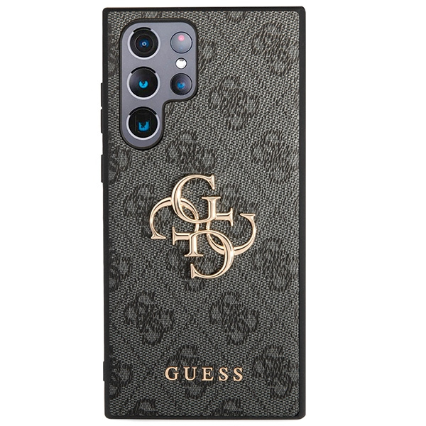 Guess GUHCS23L4GMGGR Samsung Galaxy S23 Ultra grey hardcase 4G Big Metal Logo
