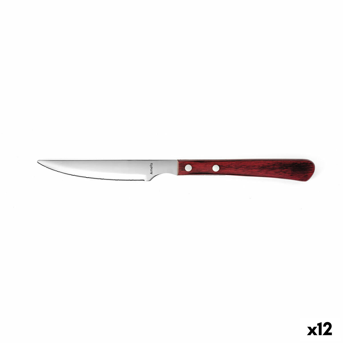 Knife for Chops Amefa Brasero Metal Brown 24 cm 12 Units (Pack 12x)