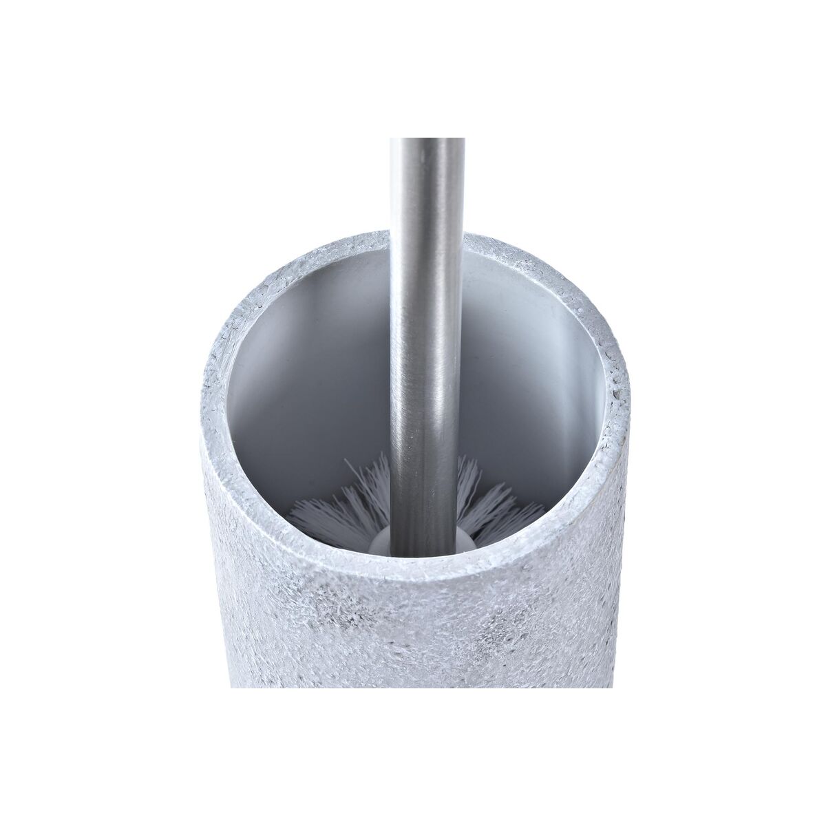 Toilet Brush DKD Home Decor Silver Grey Cement Stainless steel 10 x 10 x 40 cm