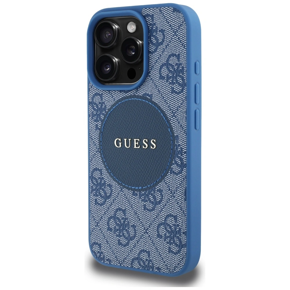 Guess 4G Circle Classic Logo MagSafe Apple iPhone 16 Pro Max blue