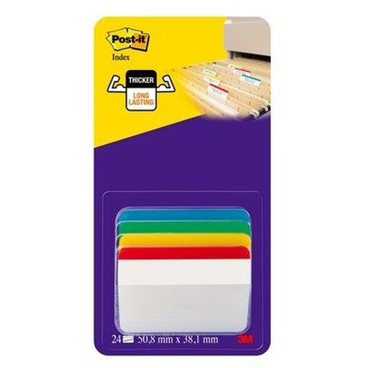 Zestaw karteczek samoprzylepnych Post-it Index 51 x 38 mm Wielokolorowy 66 Kartki (6 Sztuk)
