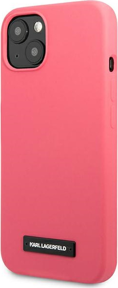 Karl Lagerfeld KLHCP13SSLMP1PI Apple iPhone 13 mini hardcase fuchsia Silicone Plaque