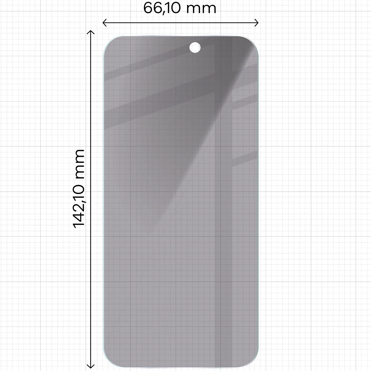 Prywatyzujące szkło hartowane Bizon Glass Clear Shadow do Apple iPhone 15 / 15 Pro / 16  przyciemniane [2 PACK]