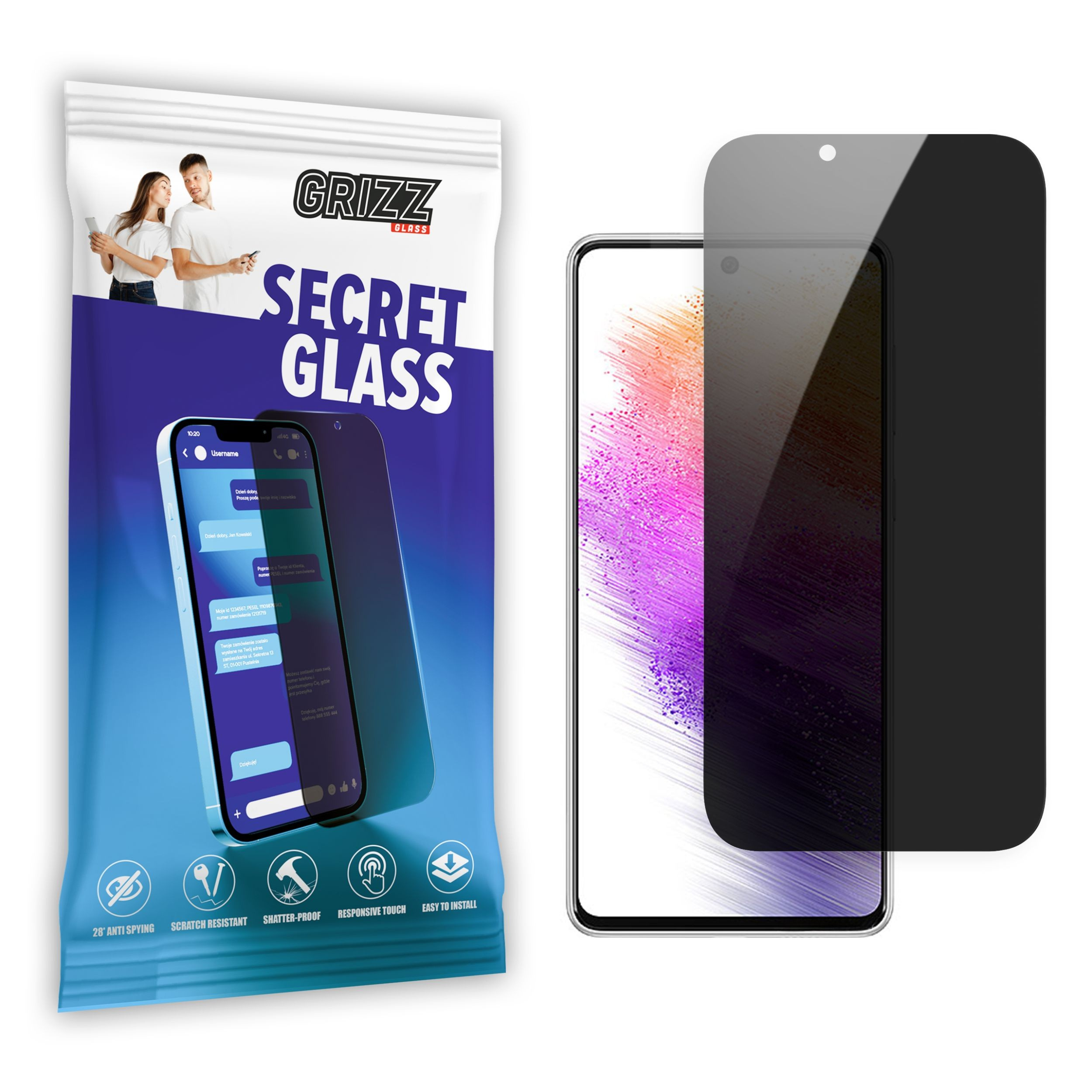 GrizzGlass SecretGlass Samsung Galaxy A73