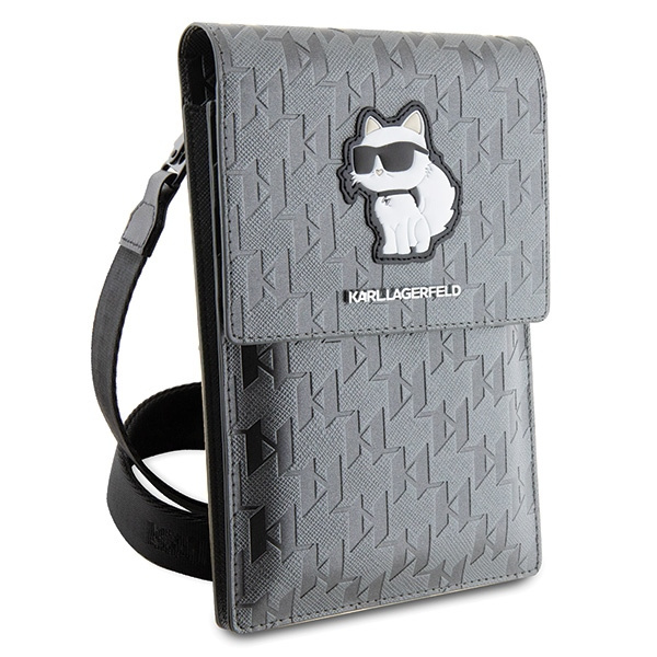 Karl Lagerfeld KLWBSAKHPCG Saffiano Monogram Choupette silver