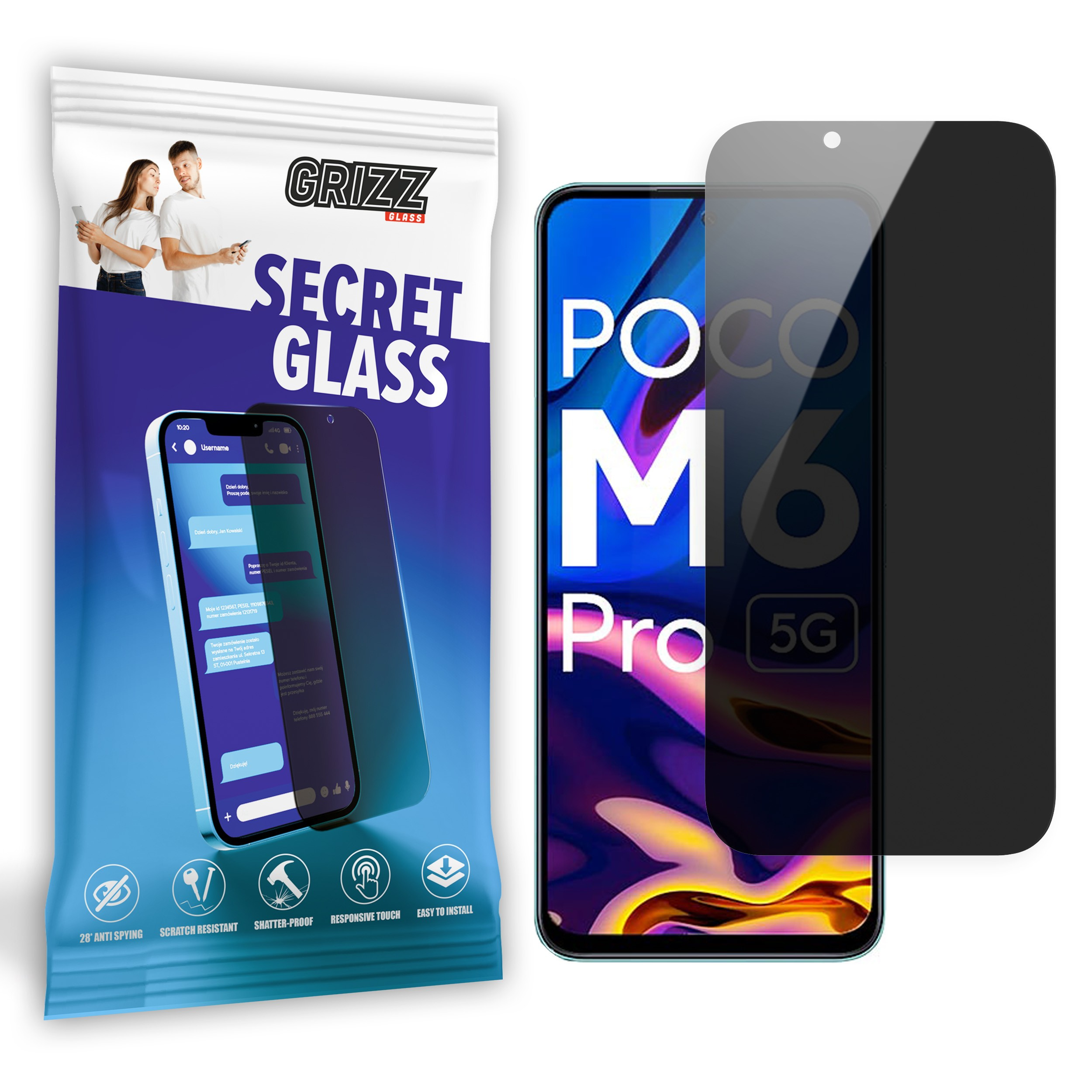 GrizzGlass SecretGlass Xiaomi POCO M6 Pro