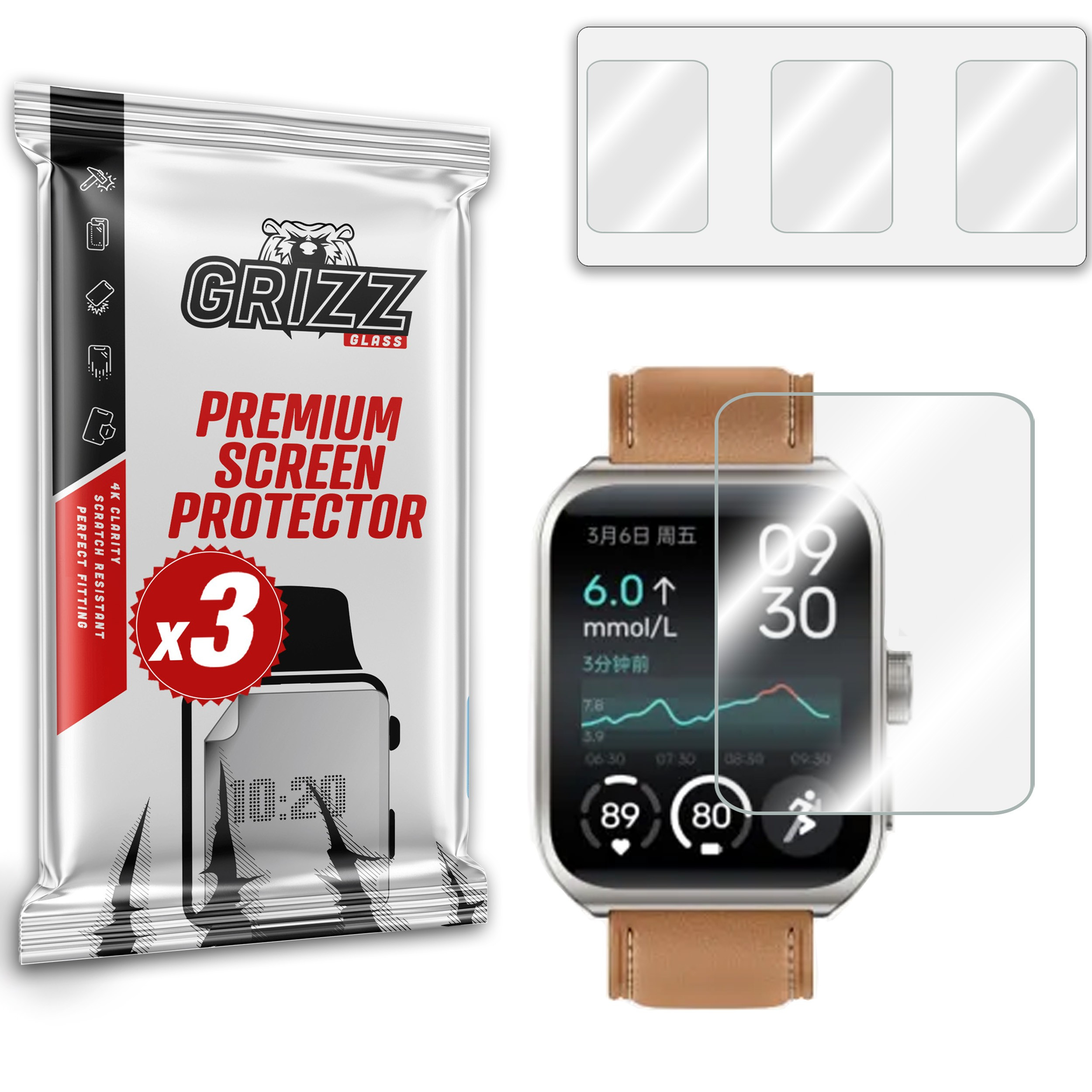 GrizzGlass Hydrofilm Oppo Watch 4 Pro