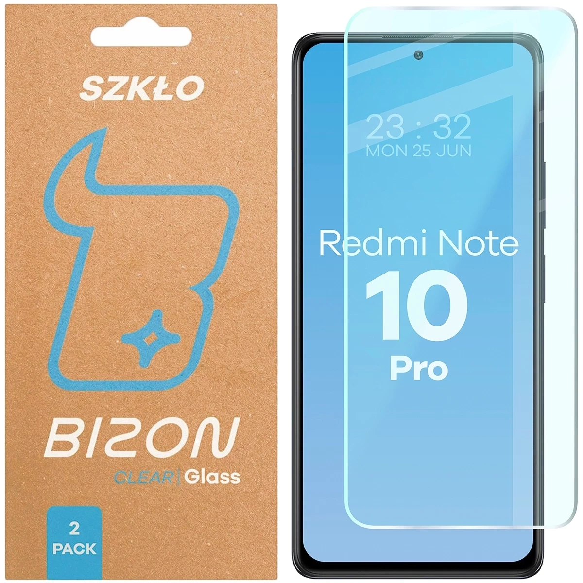 Szkło hartowane Bizon Glass Clear Duo do Xiaomi Redmi Note 10 Pro [2 PACK]