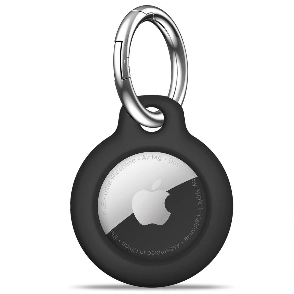 Etui Tech-Protect Rough Apple Airtag Black [4 PACK]