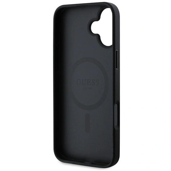 Guess GUHMP16MPSAHMCK Apple iPhone 16 Plus hardcase Saffiano Classic Logo MagSafe black