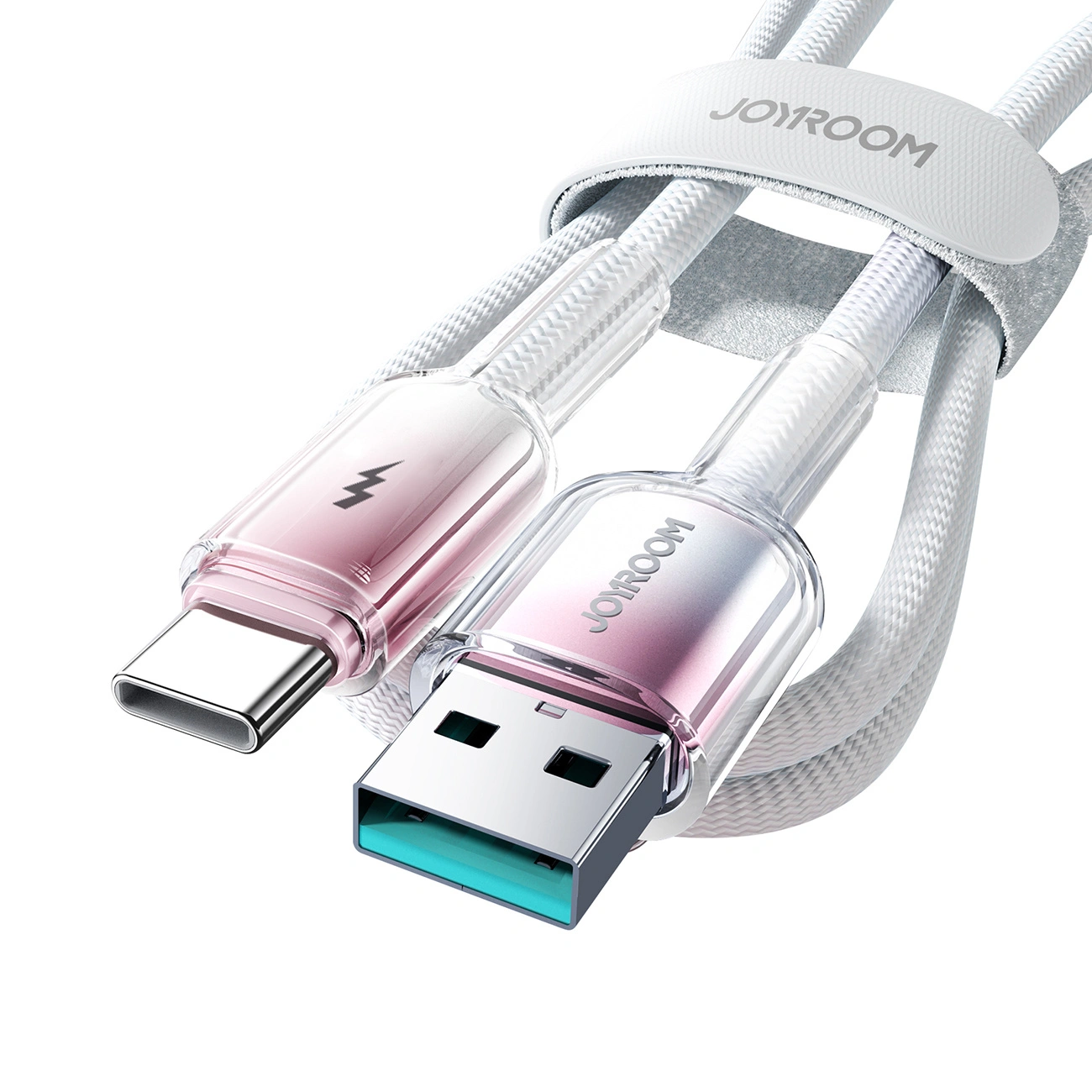Joyroom S-A42 Crystal-Clear Series 3A USB-A / USB-C cable 1.2m white