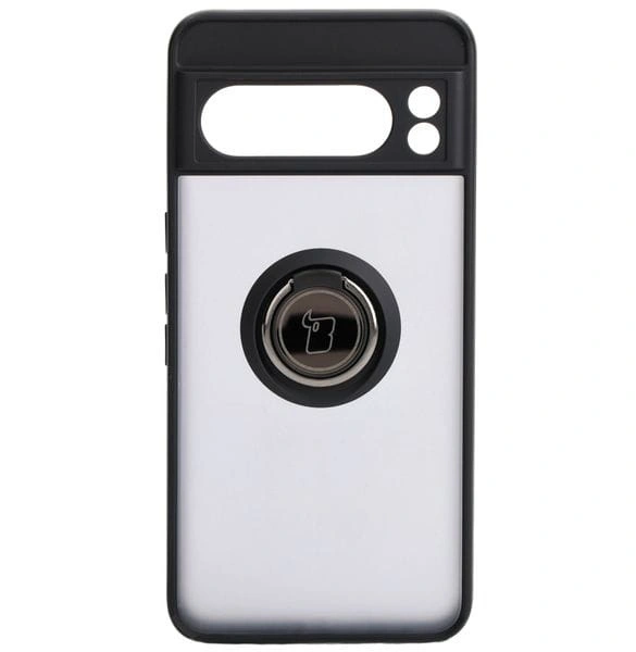 Bizon Case Hybrid Ring Google Pixel 8 Pro smoky with a black frame