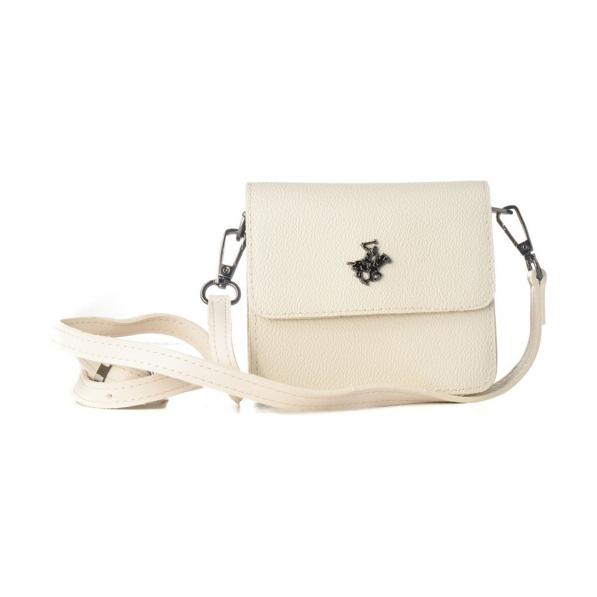 Damen Handtasche Beverly Hills Polo Club 2021-WHITE Weiß (11 x 13 x 5 cm)