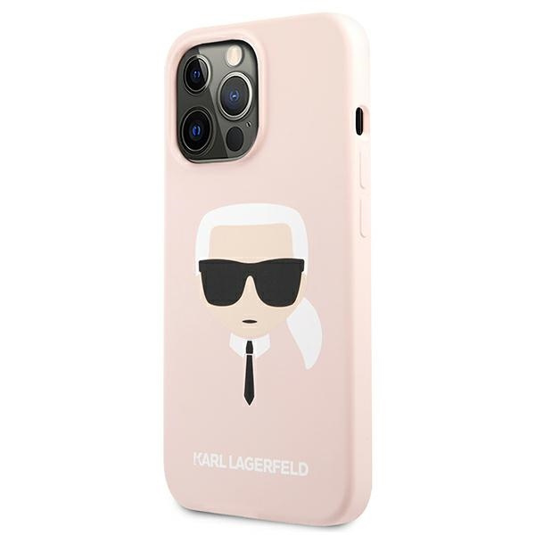 Karl Lagerfeld KLHCP13XSLKHLP Apple iPhone 13 Pro Max light pink hardcase Silicone Karl`s Head