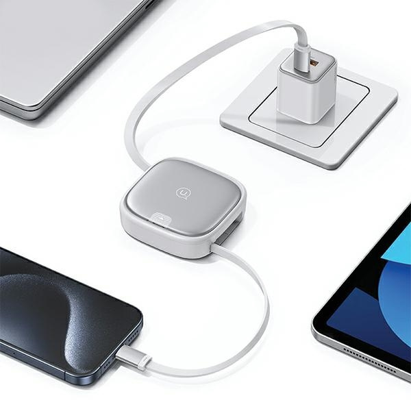 USAMS US-SJ650 3in1 cable MicroUSB / USB-C / Lightning 60W purple