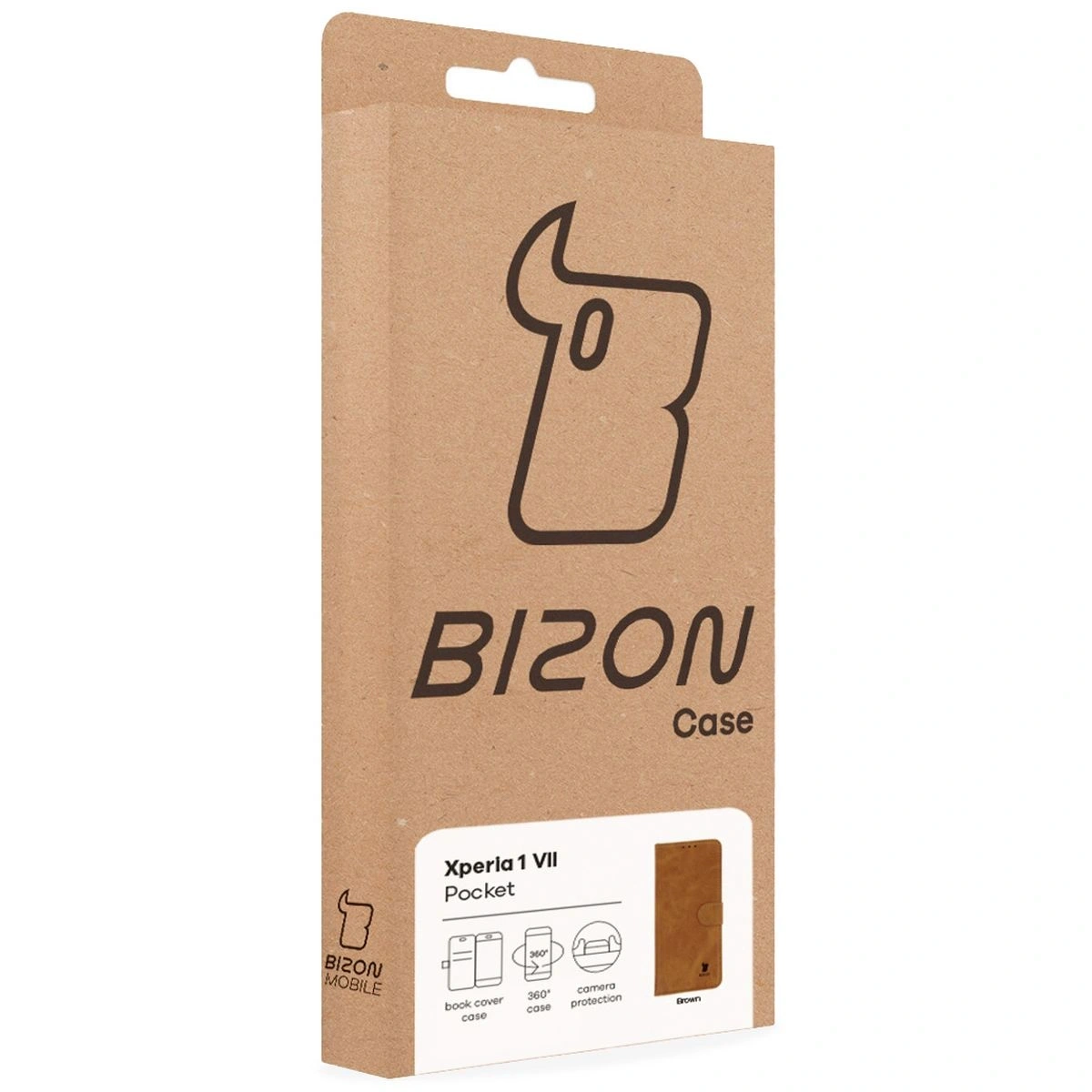 Etui z klapką Bizon Case Pocket do Xperia 1 VII brązowe