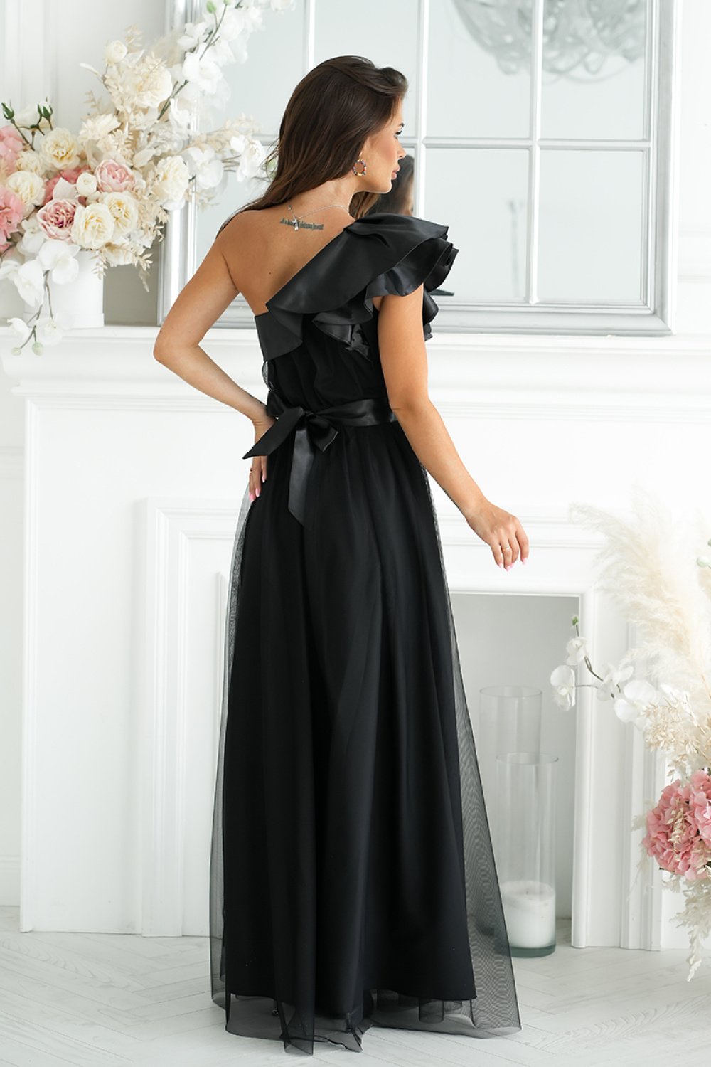  Evening dress model 200244 Bicotone  black