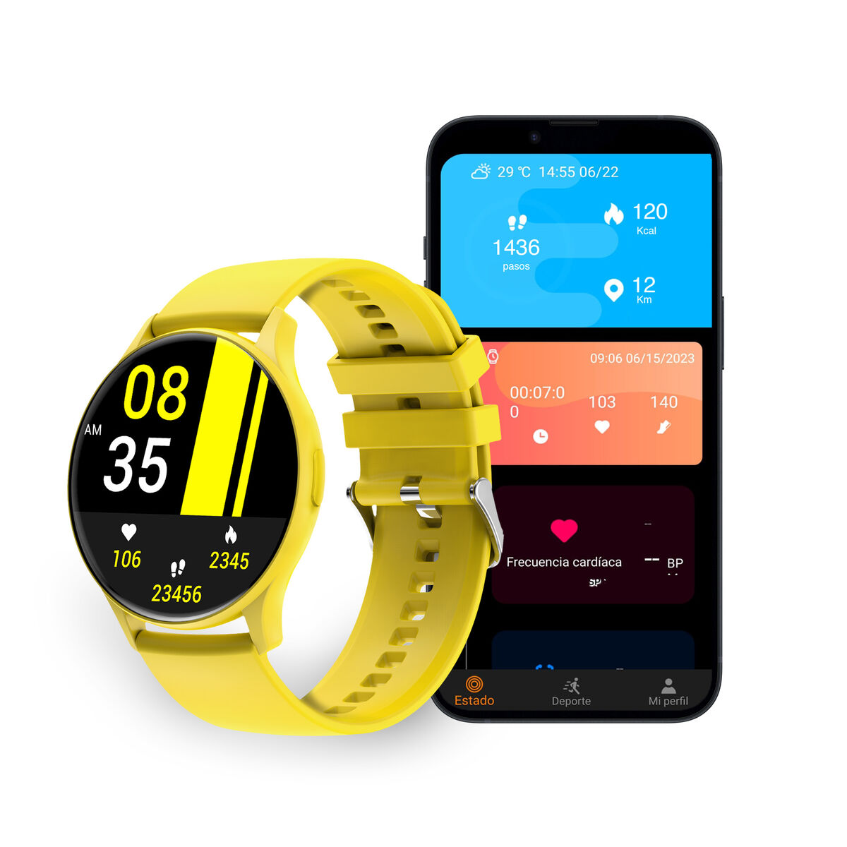 Smartwatch KSIX Core 1,43" Yellow