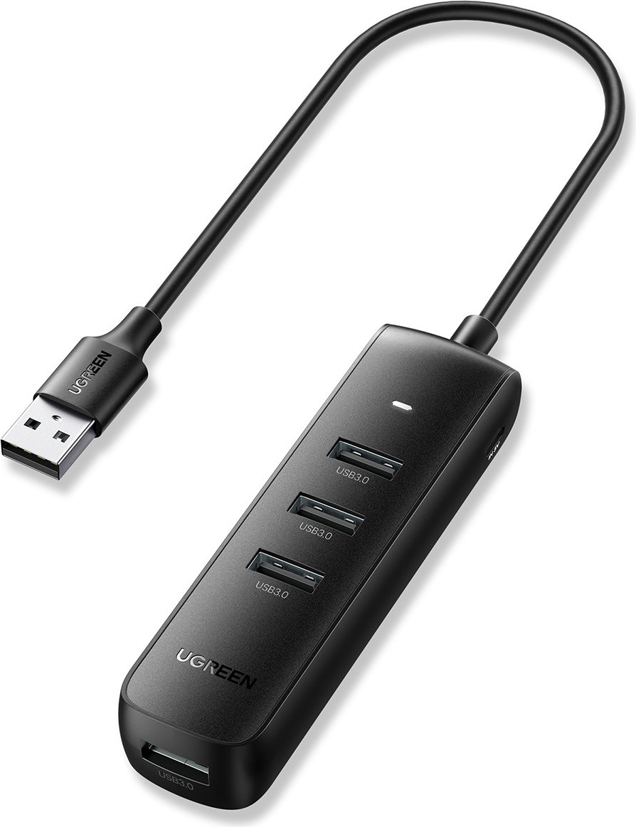 UGREEN CM416 4-in-1 USB HUB - 4x USB Type A 3.0 PD DC 12V 0.25m black