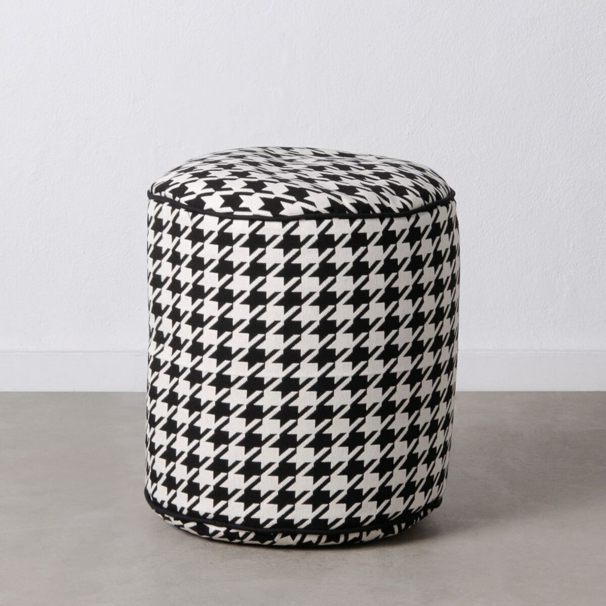 Pouffe Polyester 45 x 45 x 45 cm 100% cotton Houndstooth