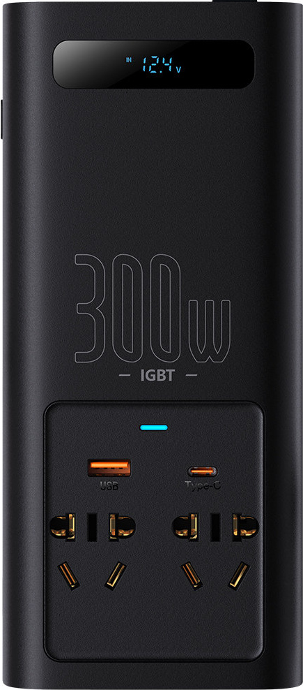 Baseus IGBT Car Inverter Inverter 300W 220V (CN / EU Plug) Black